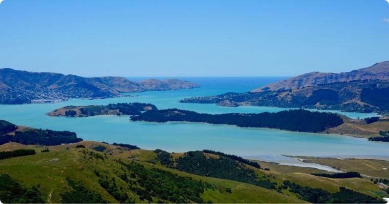 View over Lyttelton Christchurch New Zealand 